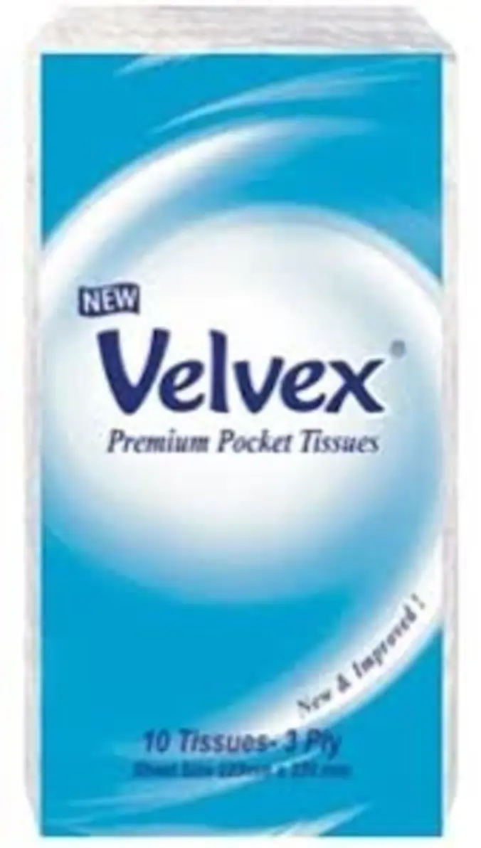Velvex White Pocket Tissues 10'S